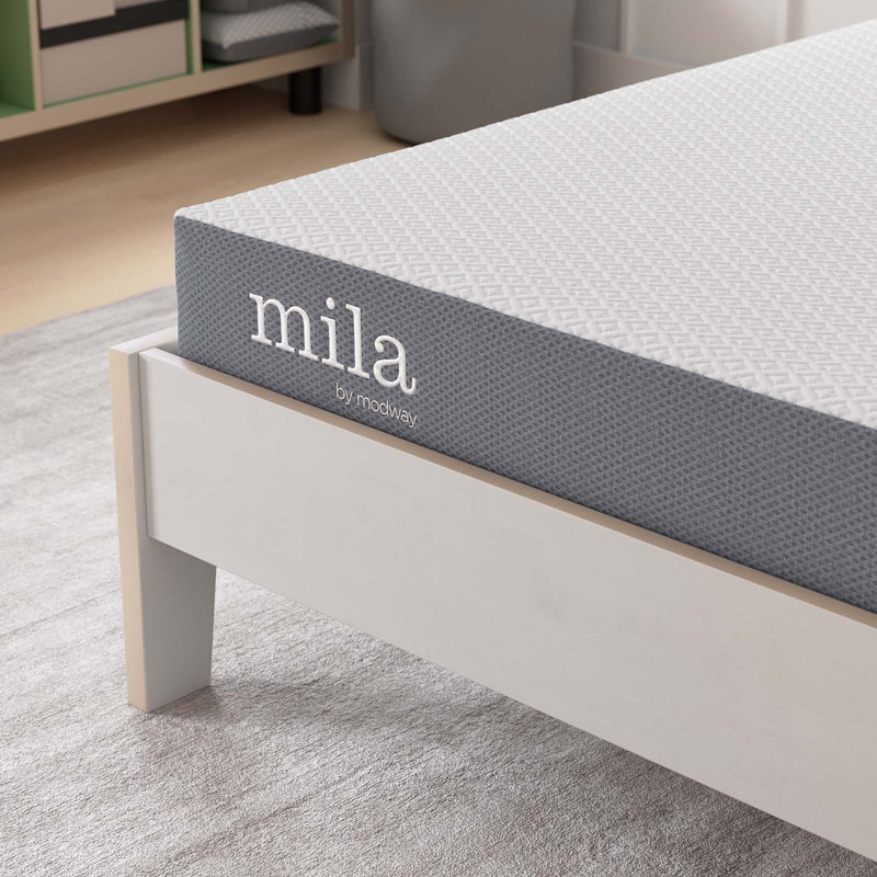 Mila 6" Gray Memory Foam Twin Mattress