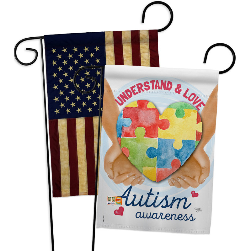 Double Sided 18.5'' H x 13'' W Polyester Independence Day Garden Flag