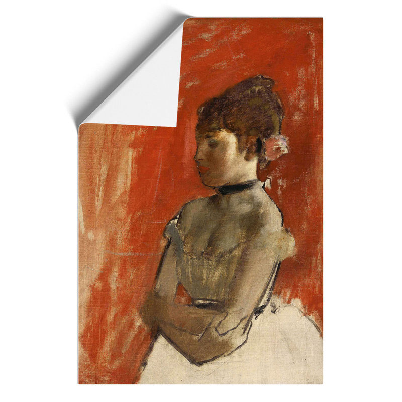 Ballet Ballerina Dancer with Crossed Arms by Edgar Degas - Frameless Print, 30cm H x 21cm W x 0.1cm D