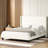 Schauer Corduroy Upholstered Wingback Bed, Metal Frame , Plywood Slats, No Box Spring-2100882974-2116114349