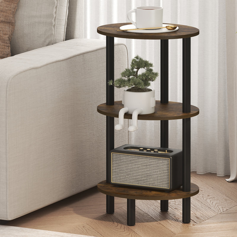 Bhuvan End Table, Amber Pine