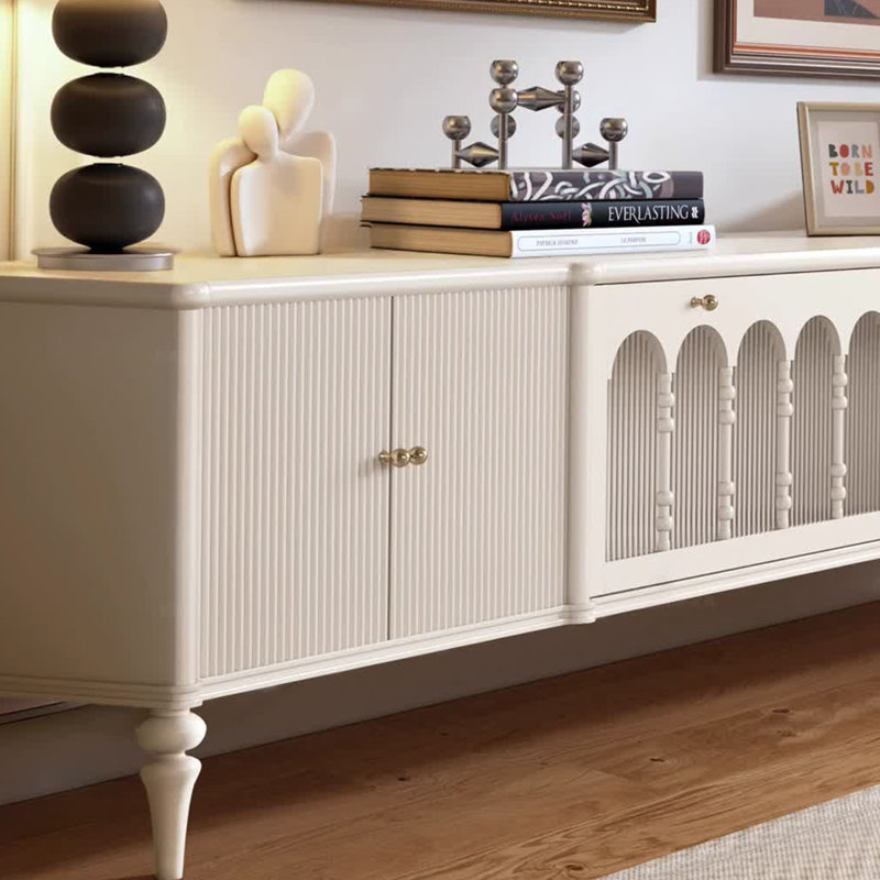 Rangement pour meuble télé en bois massif moderne et minimaliste