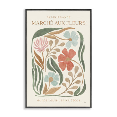 French Floral Painting Framed Giclee Art by Veronique Charron