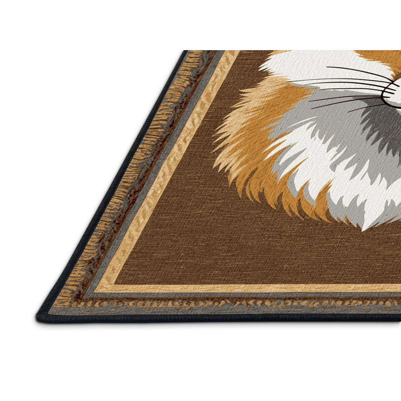 Washable Fennec Fox Wildlife Area Rug, Rectangle 3' x 5'