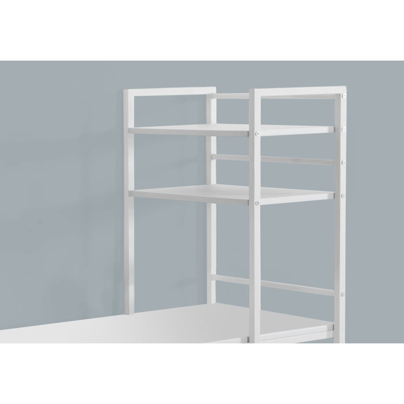 Bureau d'ordinateur avec tablettes de rangement pour ordinateur portable de 48 po de longueur en stratifié et en métal Erda