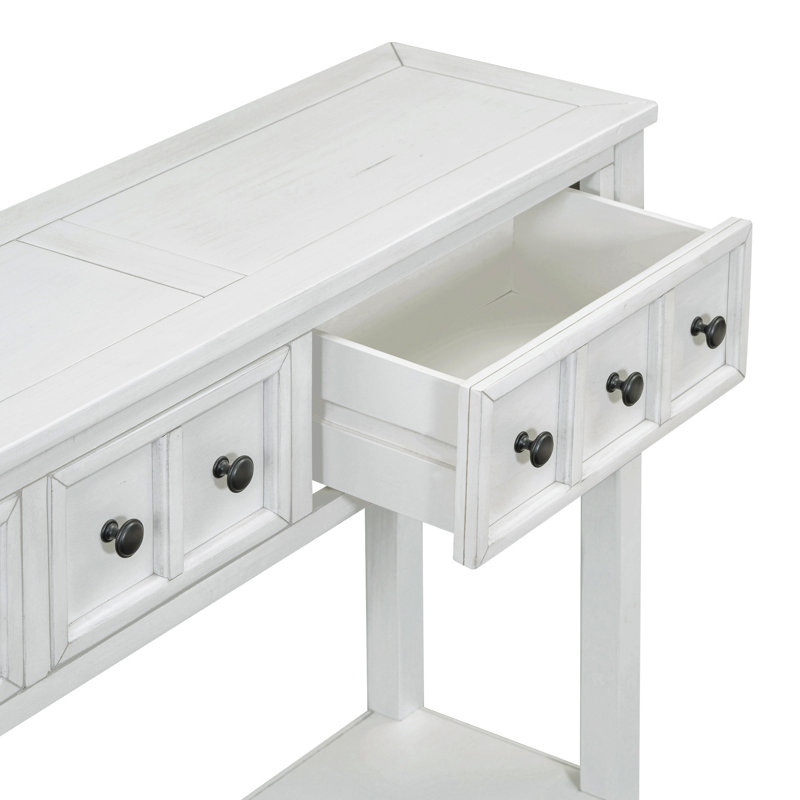 Console d'entrée rustique, Blanc antique