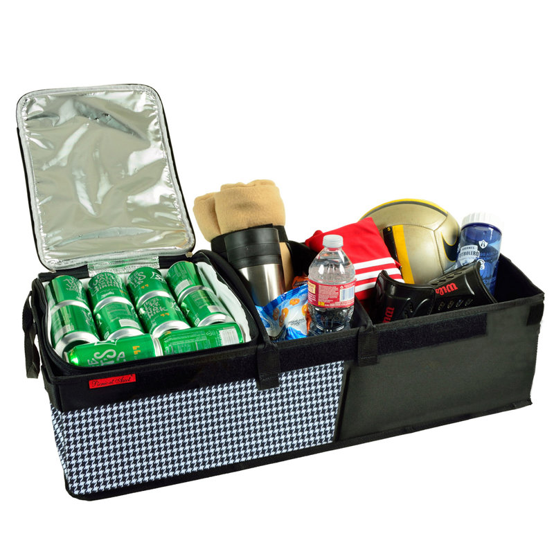 Red Barrel Studio® Folding Trunk Organizer With Soft Sided Cooler - Heavy Duty