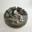 Fauteuil inclinable convertible rond 78,5 po avec coussin pour le cou et canapé-lit 2 en 1-133054761