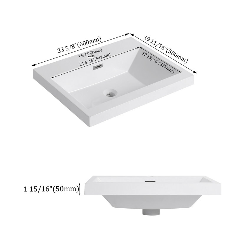 Lavabo de salle de bain en résine
