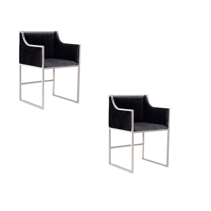 Chaise de salle à manger Arkeen, Chrome