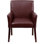 Chaise de réception d'appoint en cuir LeatherSoft avec pieds en acajou Paulson
