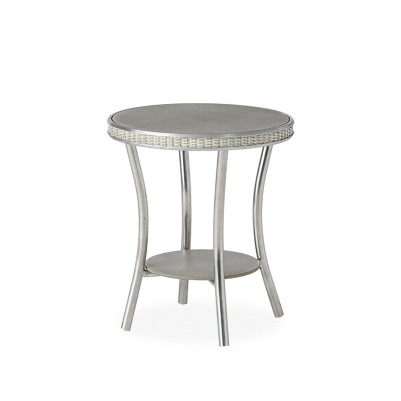 Essence Outdoor Round Side Table, Linen