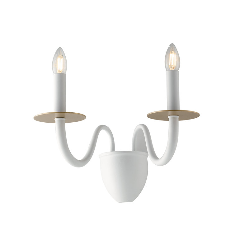Ferndale Candle Wall Light, White