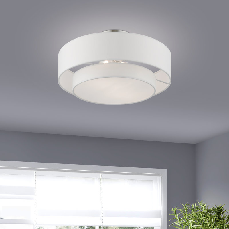 Plafonnier semi-encastré 15 po 2 lumières Areial
