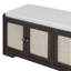 47.4" Rustic Storage Shoe Bench With Removable Cushion And Adjustable Shelves-1103973820