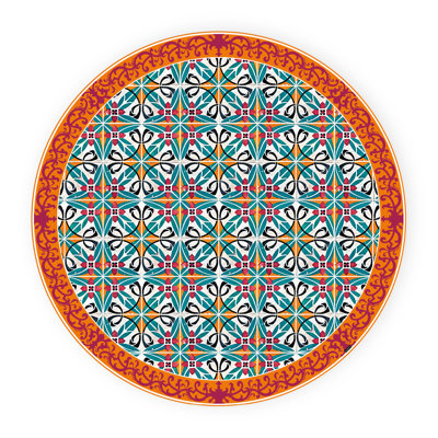Bynoe Non-Slip Geometric Indoor Doormat