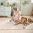 2x6 Scalloped Beige Runner Rugs for Hallway Kitchen Non Slip Washable Area Rug, Soft Low Pile Stain Resistant Non-Shedding Bow Rug Runners for Bedroom Bathroom Entryway-1942882738