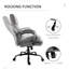Chaise de bureau ergonomique pour grands et grands utilisateurs, capacité de poids de 500 lb, hauteur réglable, pivotant, lin, fauteuil gris, mouvement pivotant, couleur