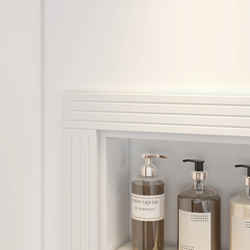 Bathroom Recessed Wall Niche With Three Shelves