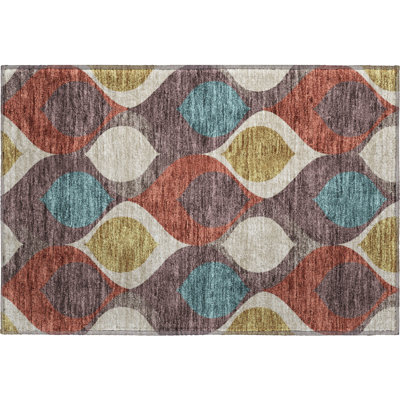 Premium Machine Washable Lisse Brown Rug