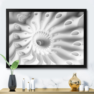 Annemasse " White Fractal Spiralling V "
