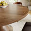 Table de salle à manger en bois massif pour 2/4/6/8 avec base en métal lourd - Ensemble autour de la spirale-1290979257