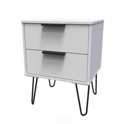 Turah 2 Drawer Bedside Cabinet (Ready Assembled)