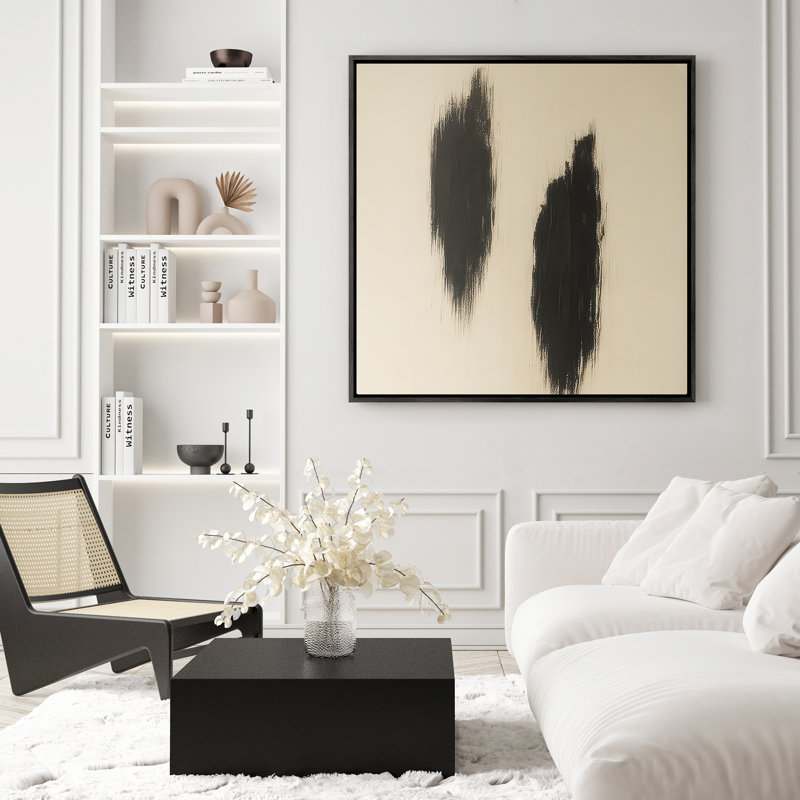 Art mural encadré, rétro, antique, classique pour chambre à coucher, Noir, noir, noir, noir, H 16 po x l 16 po