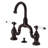 Kingston Brass English Country Two-Handle 3-Hole Deck Mount Bridge Bathroom Faucet with Brass Pop-Up-64826278-90615119