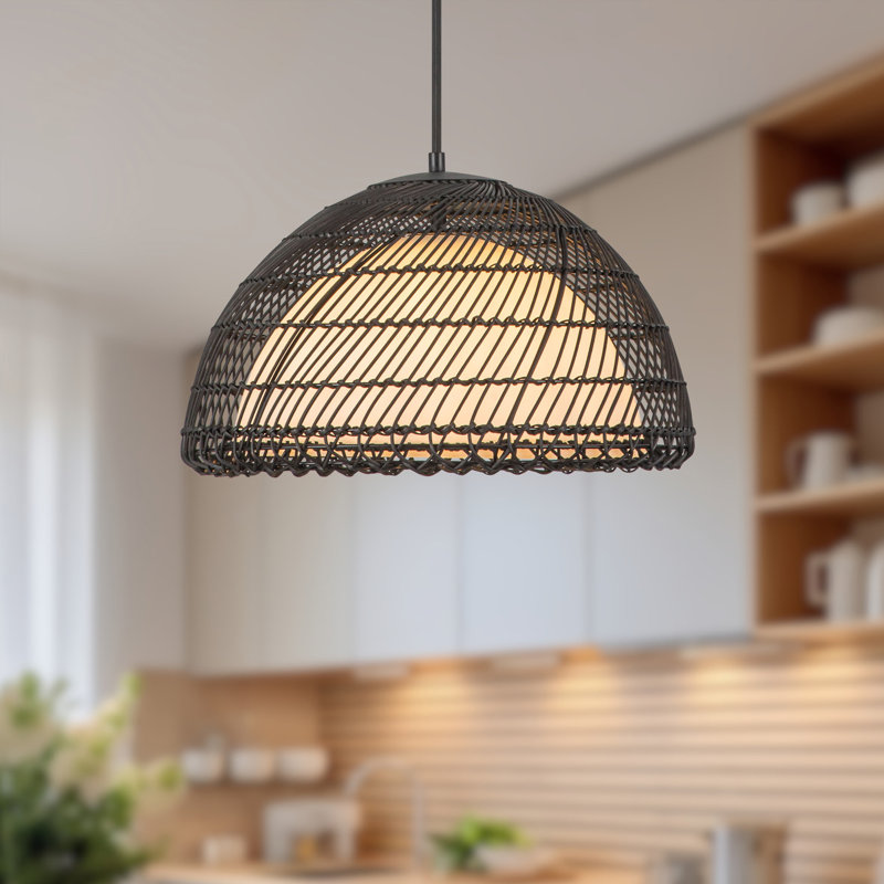 Luminaire suspendu moderne 1 lumière 16-en-1 Verbana, Noir