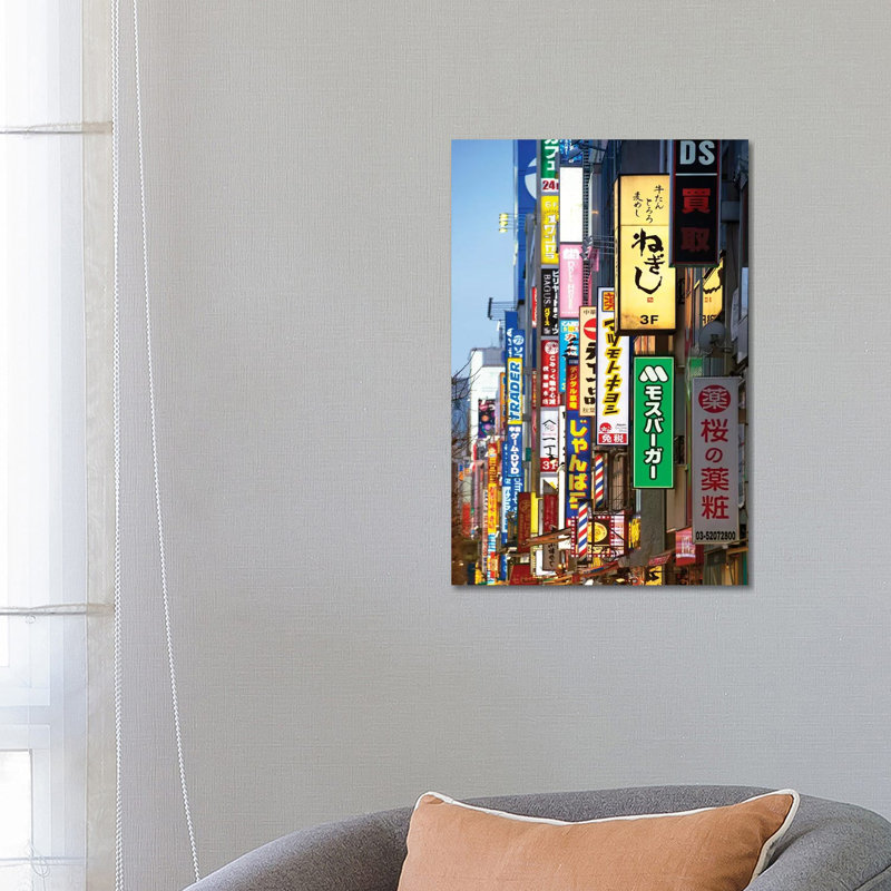 Tokyo Signs Of The City by Philippe Hugonnard - Wrapped Canvas Gallery-Wrapped Canvas Giclée