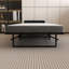Structure de lit simple pliante en métal minimaliste avec matelas en mousse de 4 po, 4 roulettes pour le rangement mobile, bon appartement et mobilité pour les invités, peu encombrante