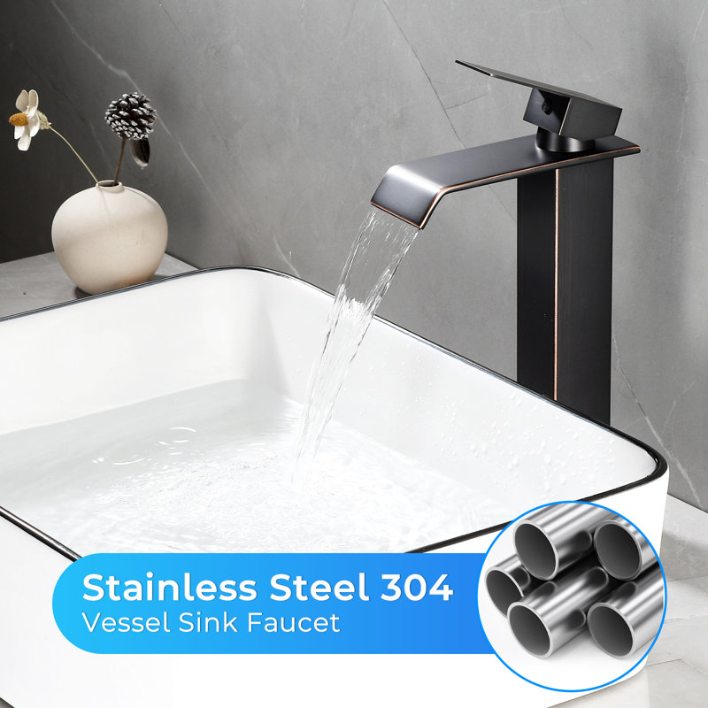 Robinet pour vasque de salle de bain avec bonde escamotable Robinet pour vasque de salle de bain monotrou en acier inoxydable