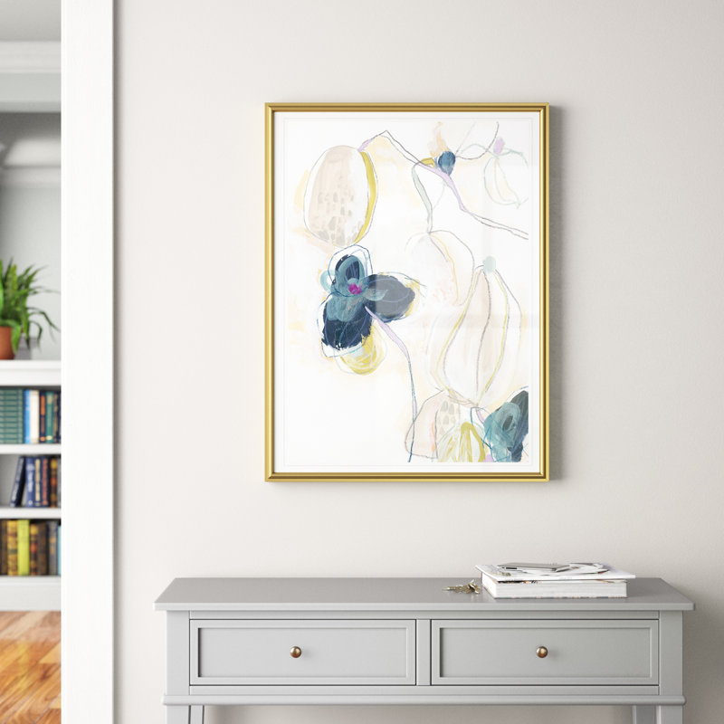 " Abstracted Orchid II ", 32" H x 24" W x 1.5" D, Wrapped Canvas