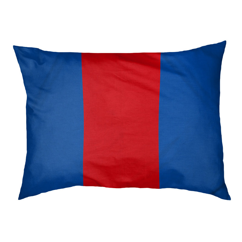 Coussin pour chien Indiana, Grand (l 40 po x P 30 po x H 6,5 po), Bleu / rouge / bleu