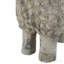Figurine de mouton en magnésium 45,7 x 24,1 x 35,6 cm (18 x 9,5 x 14 pouces) avec finition blanche et grise patinée, décor de jardin vintage-95526955