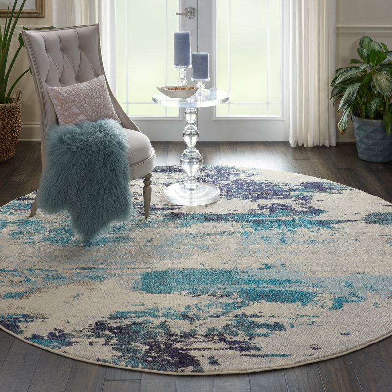 Lucrezia Abstract Area Rug, Round 160 cm