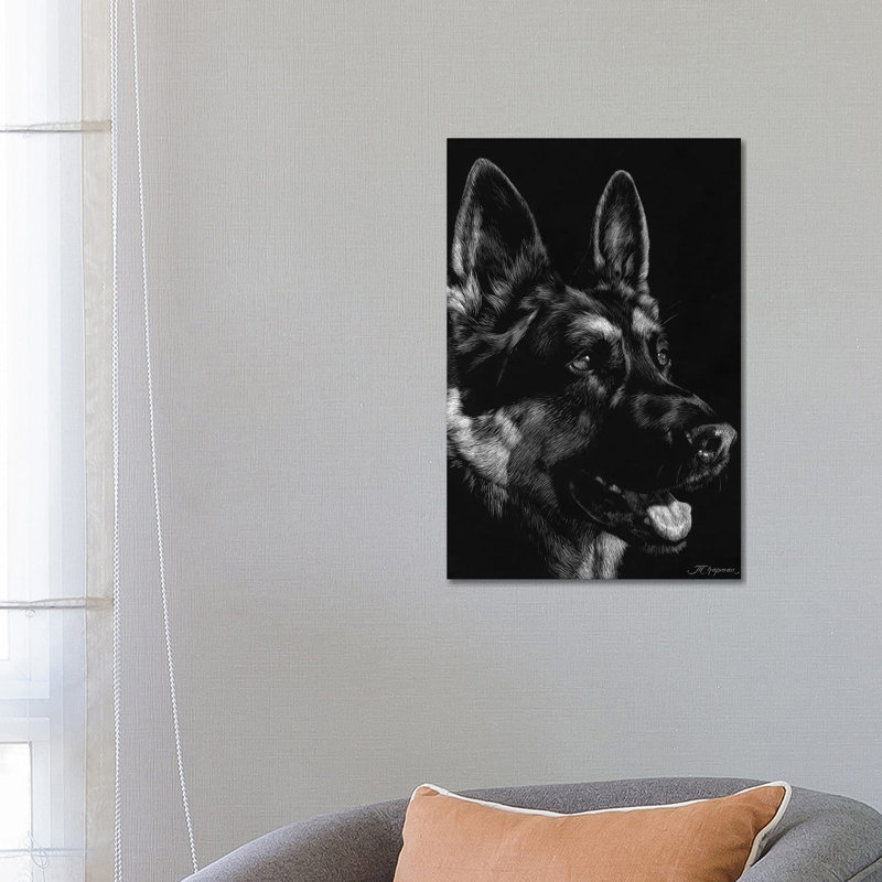 Canine Scratchboard I by Julie T. Chapman - Wrapped Canvas Print, 66.04 cm H x 45.72 cm W x 3.175 cm D