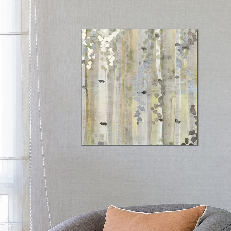 Spring Birch Grove II by Susan Jill - Wrapped Canvas Painting, 66.04 cm H x 66.04 cm W x 1.91 cm D