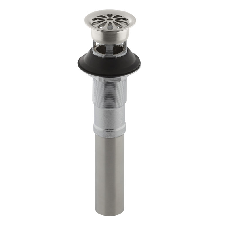 Grid Bathroom Sink Drain, Vibrant Stainless, Yes