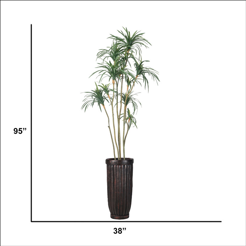 95 " H Faux Tree in Resin Pot