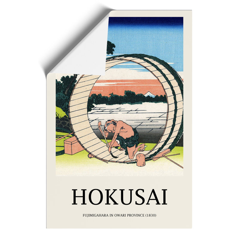 Field in the Owari Province Print by Katsushika Hokusai - Frameless Print, 30cm H x 21cm W x 0.1cm D