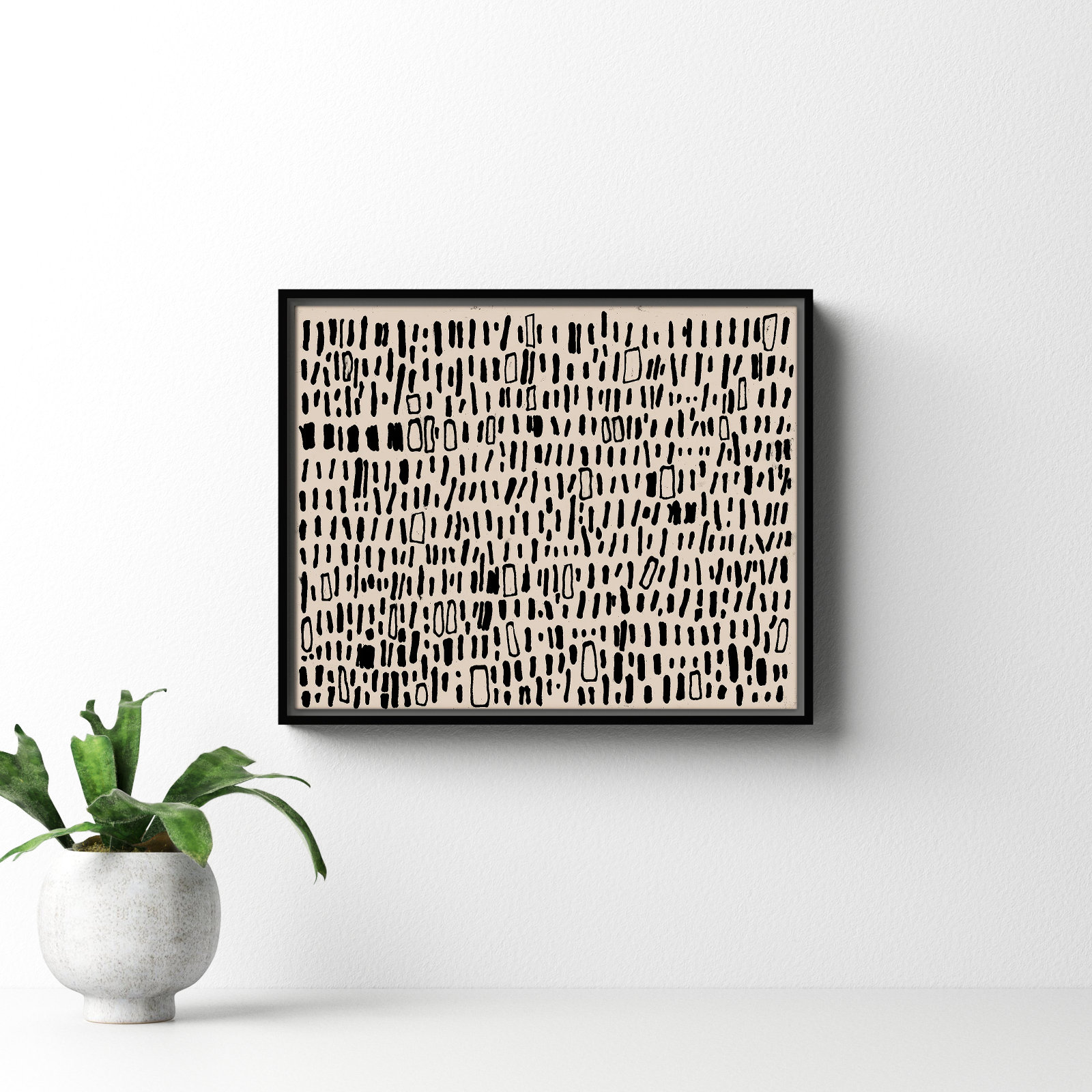 Timber Solid Wood Rectangle Acrylic Painting Print , 17.5" H x 21.5" W, Black