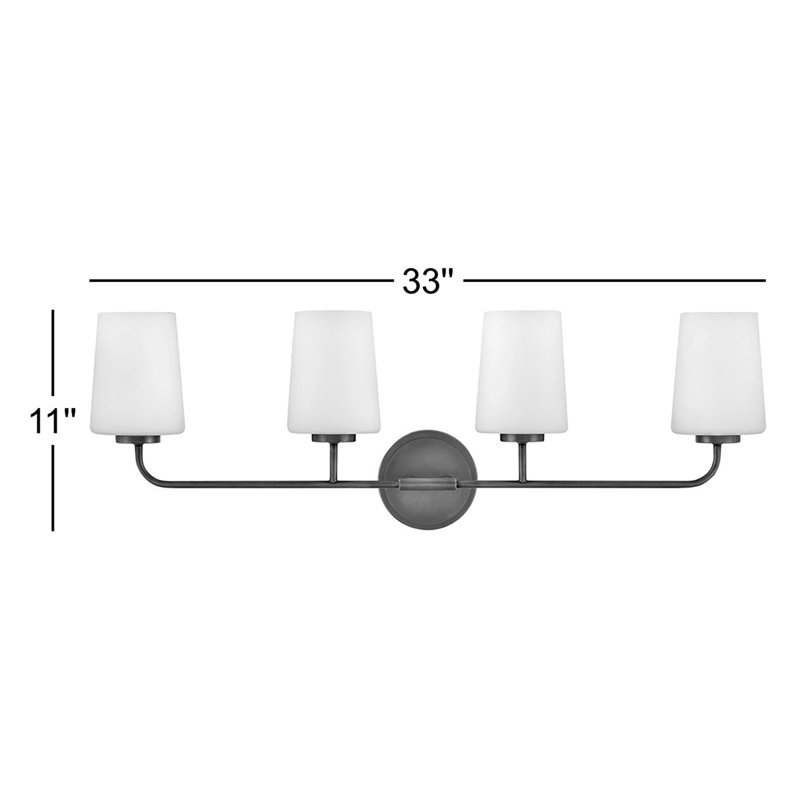 Fitz 4 - Light Dimmable Vanity Light, Lacquered Brass