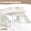 Structure de lit mezzanine avec glissade, escalier de rangement et garde-robe intégrée Haven Kids-133749543-133749544