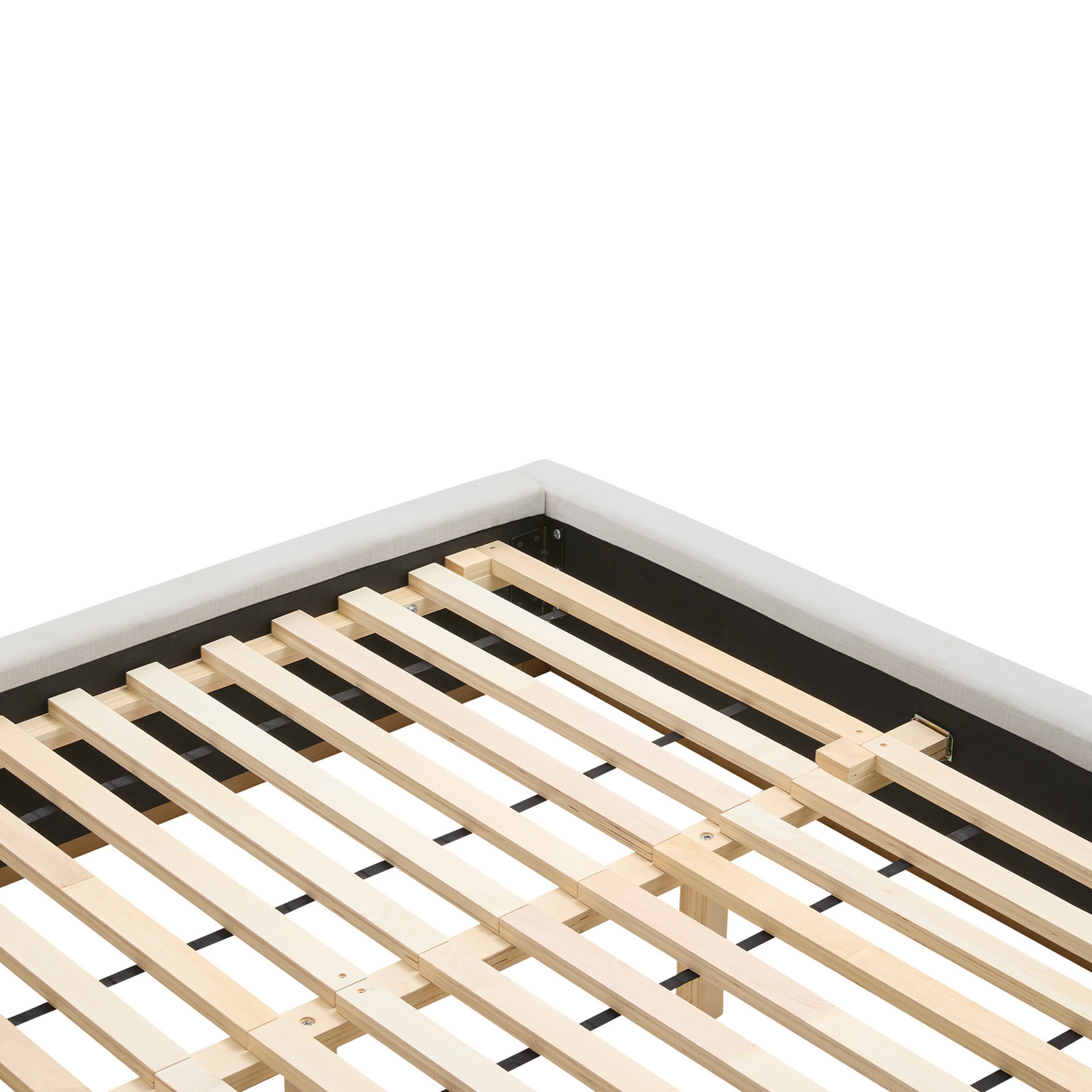 Delpha Upholstered Oak Bed, Queen, Selene White