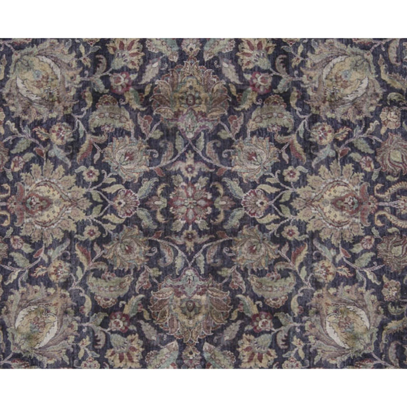 Tapis noir et rouge de haute qualité noué à la main