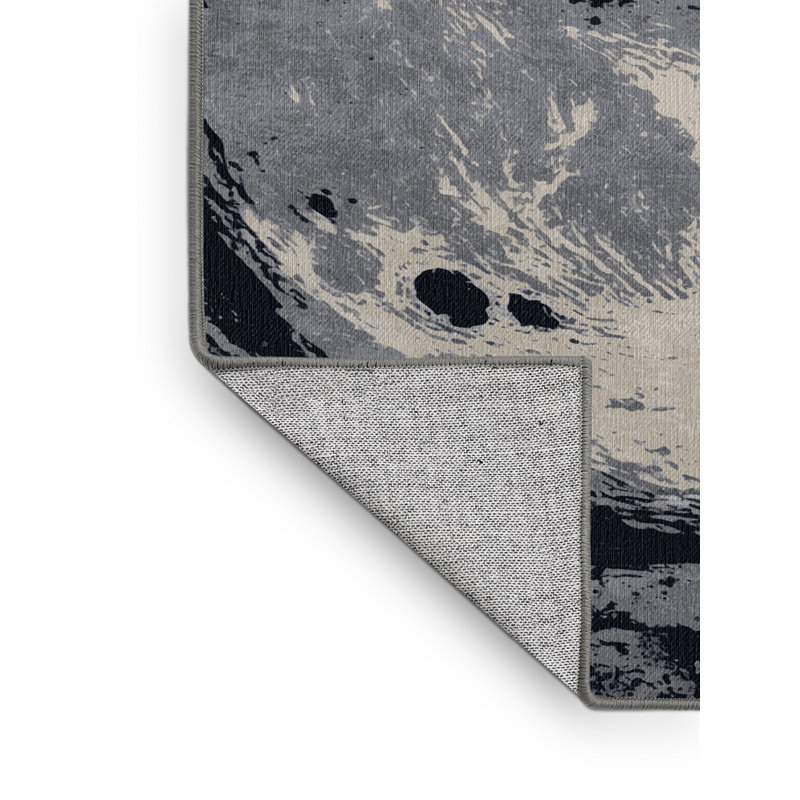 Tapis gris lavable à la machine, Carré 6 pi