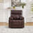 37" W Classic Top Grain Leather Power Recliner Chair With USB Port, Adjustable Electric Reclining & Hidden Cupholders For Living Room (Set Of 2)-2009746535