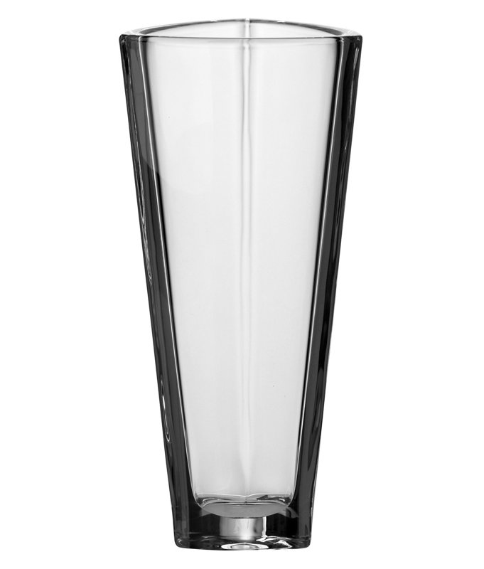 Glass Table Vase, 12" H x 5.5" W x 5.5" D